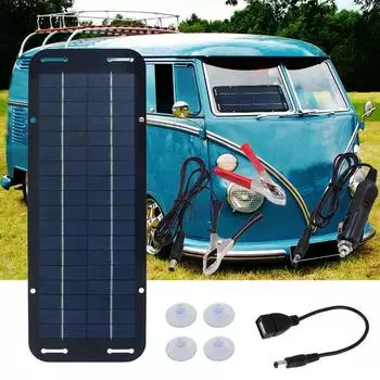 Фотоэлектрическая солнечная панель 12 В портативное наружное мобильное солнечное зарядное устройство IP65 водонепроницаемый для дома на колесах/лодки/мотоцикла 1Solar panels (without accessories)