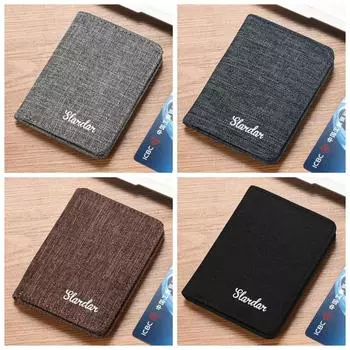 Фотобанка держатель холщовый кошелек для монет чехол для удостоверения личности холщовый чехол для карт мужской холщовый кошелек для бизнеса серый