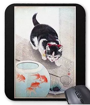 Фотоблок Koson Cat and the Mouse, Охара The Fishbowl (Серия Укиё-э)