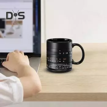 Фотограф кружки для кофе кружка в виде объектива камеры 11 унций фотограф кружка в виде детали камеры керамическая чашка для чая подарок фотографу для папы чёрный