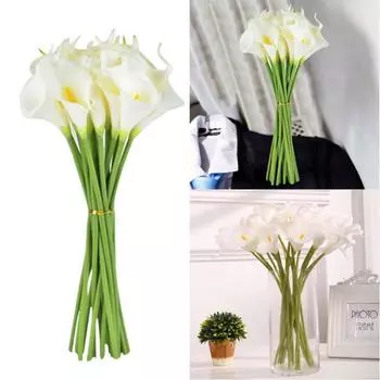 Фотография Искусственный цветок Рождественское украшение 10 шт. В помещении На открытом воздухе 1PC