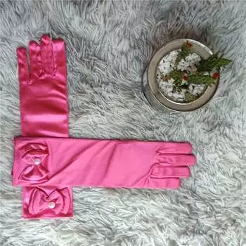 Фотография Принцесса Платье Аксессуары Перчатки с бантом Сценическое представление Детские перчатки 29cm