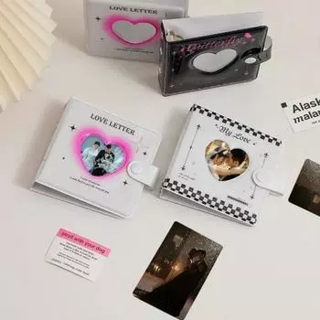 Фотохранилище Портативный Удобный Легко носить с собой Мини Фотокарточка Держатель Книга Фотокарточка Альбом