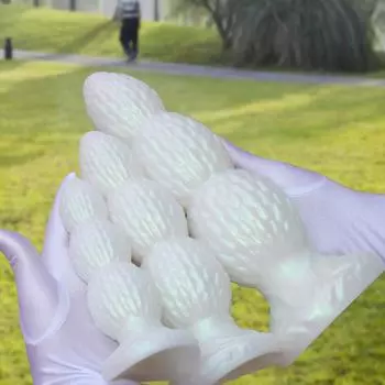 Фотохромная анальная пробка Alien Tail – мягкий силикон, большой размер, растягивающаяся и обучающая игрушка для взрослых S