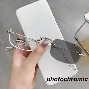 Фотохромные очки для улицы, унисекс, для женщин и мужчин, прямоугольные, с оправой «минус», модные, меняющие цвет очки для близорукости, диоптрии до -4,0 0