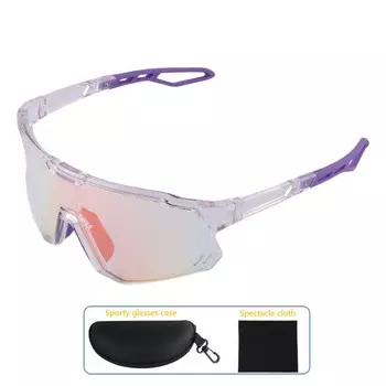 Фотохромные очки для велоспорта на открытом воздухе с поляризацией, защитой от ультрафиолета, ветрозащитные очки для велоспорта, спортивные очки для велоспорта, фиолетовые PURPLE