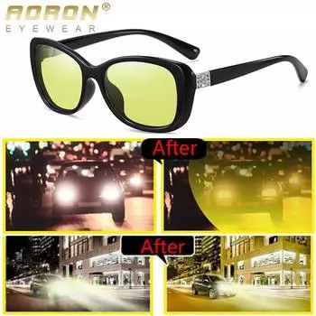 Фотохромные поляризационные солнцезащитные очки ночного видения в пластиковой оправе, женские солнцезащитные очки с антибликовым покрытием UV400, солнцезащитные очки для рыбалки на открытом воздухе