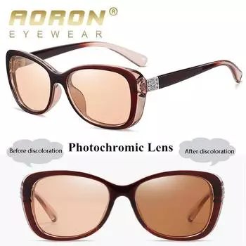 Фотохромные поляризационные солнцезащитные очки в пластиковой оправе, женские солнцезащитные очки с антибликовым покрытием UV400, солнцезащитные очки для рыбалки на открытом воздухе
