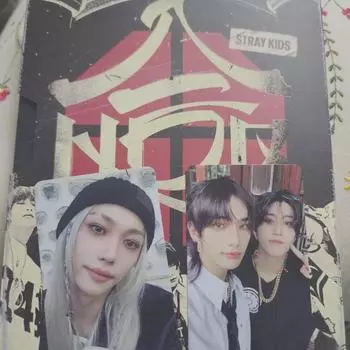 Фотокарточка альбома ограниченного выпуска Straykids Hum, неизданный альбом Felix Unsealed Poca в комплекте, двусторонняя фотокарточка