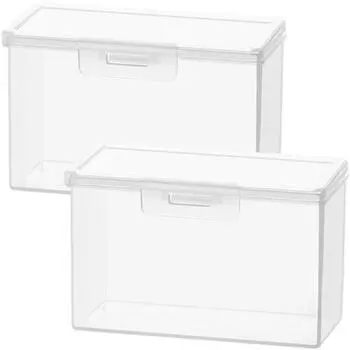 Фотокарточка Мини Прямоугольный Прозрачный Ящик Для Хранения Idol K-Pop Фото Чехол Пластиковый Наклейка Карты Органайзер Настольный Контейнер