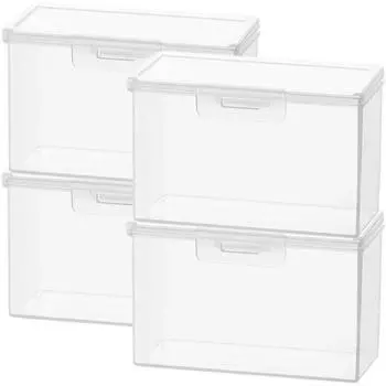 Фотокарточка Мини Прямоугольный Прозрачный Ящик Для Хранения Idol K-Pop Фото Чехол Пластиковый Наклейка Карты Органайзер Настольный Контейнер