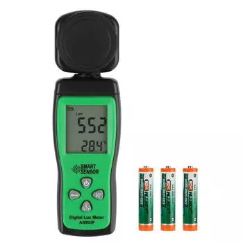 Фотометр ЖК-дисплей Люксметр Экспонометр Универсальный люксметр Цифровой люксметр 0-200000 Люкс Тест AS803F Интеллектуальный датчик