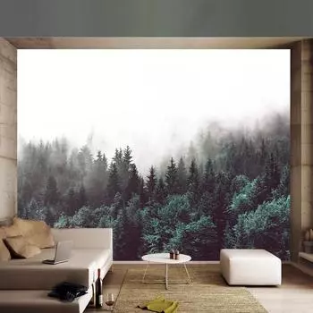 Фотообои 3D Туманный лесной пейзаж фрески Гостиная Телевизор Диван Спальня Абстрактное искусство Обои Papel De Parede 3 D 300cm (W) x 200cm (H)