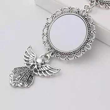 Фотоподвеска DIY Изготовление булавок Свадебный шарм Овальная алюминиевая листовая фоторамка Брошь as the picture