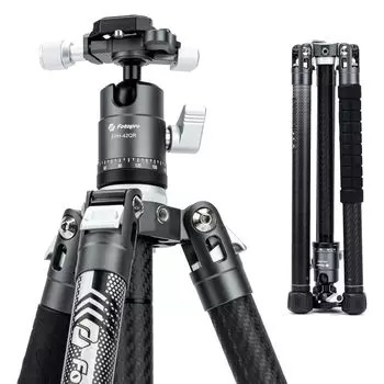 Fotopro Carbon Fiber Maximum Load Ultra Lightweight Telescopic Длина для Travel Camera Серый штатив, 10 кг, 0,94 кг, 152 см, Только, X-Aircross 3,