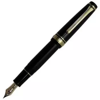 Перьевая ручка Professional Gear Slim Mini Gold Перьевая ручка EF Сверхтонкое Перо Черная 11-1303-120
