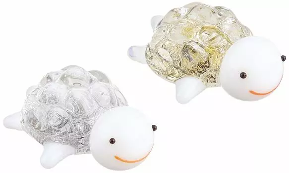 Four cart cute handmade glasswork gold turtle silver turtle