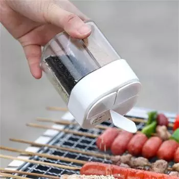 Four Compartment Seasoning Mixing Bottle With Lid Seasoning Box Divided Outdoor Barbecue Seasoning Bottle Kitchen Gadgets