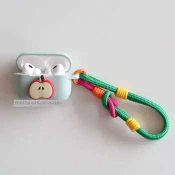 Four Generation Noise Reduction 4 Earphone Case INS Cute New Arrival Protective Case Pro2 Generation Drop-Resistant One-Piece Strap Lanyard Box Apple AirPods4 Fog + lanyard
