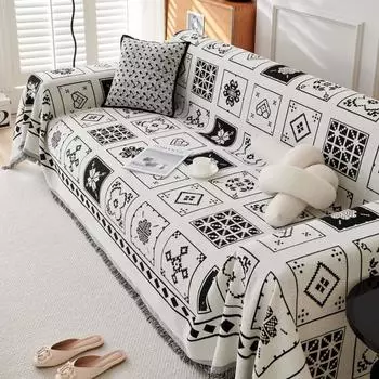 Четырехсезонный трехместный диван-одеяло из шенилла, мягкий чехол для дивана, пылезащитный, с защитой от царапин от кошек, коврик для пикника 180x130