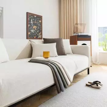 Four Season Universal Sofa Mat Anti Slip Waterproof Sofa Towel Pure Color Minimalist Comfortable Anti Cat Scratch Cushion 70x70cm 1pcs белый