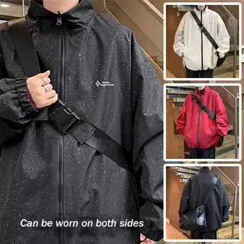 Four Seasons American Retro Wine Red Coat Mens European And American Two Sided Wearing Pilot Jacket Hiphop Baseball Jacket Top S красный