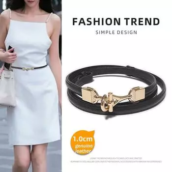 Four Seasons Available New 1cm Adjustable Simple Slim Waist Belt Women S Decorative Dress Sweater Slim Belt Fashionable Ins Style Waist Chain 50-92cm
