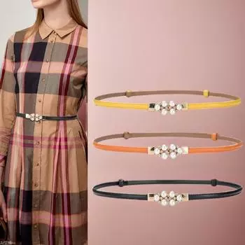 Four Seasons Available New Pearl Buckle Adjustable Belt Women S Decorative Dress Personalized Fashion Belt Women S Pants Belt 49-90cm