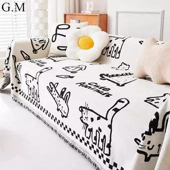 Four Seasons Chenille Sofa Towel для гостиной Universal Couch Slip Cover Furniture Protective Cover для собак и кошек Home Decor 130x180cm зелёный