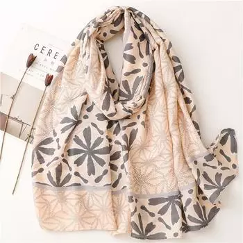Шарф из хлопка и конопли Four Seasons Pearl Tears Солнцезащитный пляжный шарф Праздничный шарф Кондиционерная шаль Осеннее и зимнее тепло 180*83