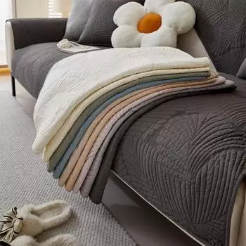 Four Seasons Cotton Anti Slip Sofa Cushion Home Decor Пылезащитный вышитый чехол для сиденья Универсальный тканевый чехол для дивана 70x70cm 1pc