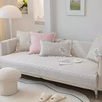 Подушка для дивана Four Seasons Cotton Anti-Slip из чистого хлопка, маленькая подушка с цветочным узором, универсальная кожаная подушка для дивана, чехол для полотенца, тканевое полотенце 70*70cm