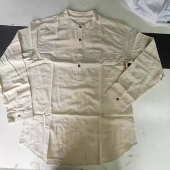 Four Seasons Длинный рукав Свободный кардиган на пуговицах из хлопка и пеньки Рубашка мужская XXXL чёрный