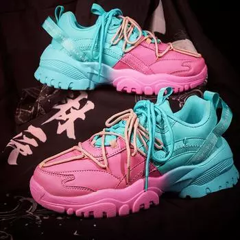 Four seasons explosion Harajuku трендовый цвет, соответствующий модному бренду ретро-туфли для пап, мужские низкие повседневные спортивные универсальные кроссовки 39