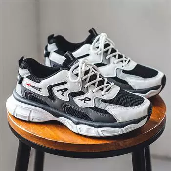 Four Seasons Fashion Trend сетчатые дышащие кроссовки на толстой подошве износостойкие кроссовки универсальная повседневная обувь Daddy Shoes для мужчин 39