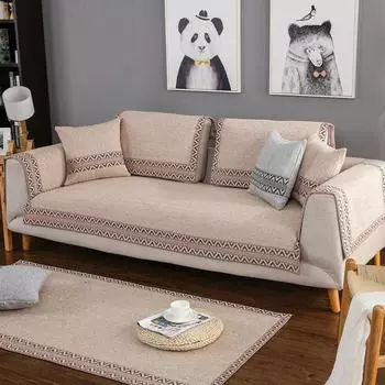 Four Seasons General Fabrics Хлопковые и льняные диванные подушки Простые современные чехлы для диванов из хлопка 60*60