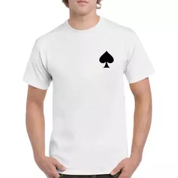 Four Seasons Игральные карты Алфавит 2D модная мужская футболка с принтом большого размера для взрослых с круглым вырезом с коротким рукавом спортивная свободная спортивная S белый