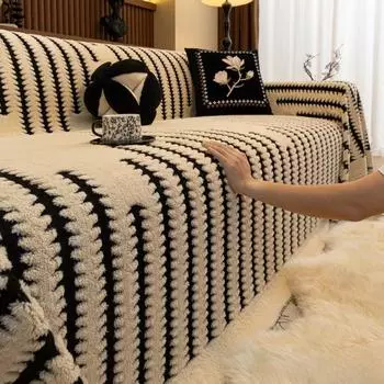 Four Seasons Jacquard Cozy Soft Sofa Cover Universal Non-Slip Couch Slipcovers Sofa Towel Protector for Living Room Home Decor 180x130