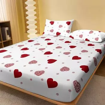 Four Seasons Men And Women Simple Fashion Love Print Sanded Bedspread Home Bedroom Hotel 50x135cm