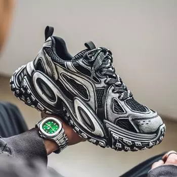 Four seasons mesh Darth Vader breathable polish sneakers niche dad shoes student Internet celebrity old shoes men s shoes 39 чёрный