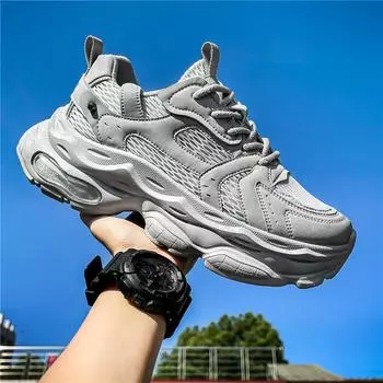 Four Seasons New Breathable Daddy Shoes Retro Fashion Platform Heightening Shoes European Station Student Casual Versatile Sneakers 39