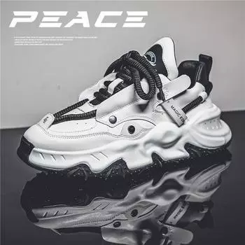 Four seasons niche leather breathable sports board shoes retro Hong Kong style casual shoes Douyin live broadcast tooling outdoor shoes 39