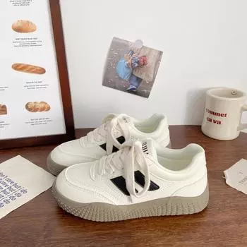Four seasons popular student board shoes thick-soled versatile little white shoes women s 2025 autumn sports and leisure shoes Korean version of trend 35