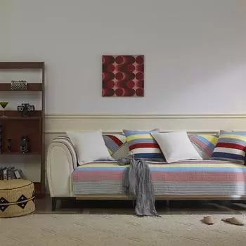 Four Seasons Sofa Cushion Pure Cotton Embroidered Washed Cotton Fabric Sofa Cushion Cover 70x70