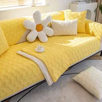 Four Seasons Sofa Cushion Wholesale Simple Non-Slip Sofa Cushion Sofa Cover Sofa Towel Cover Cloth Thickened Living Room 70*70cm
