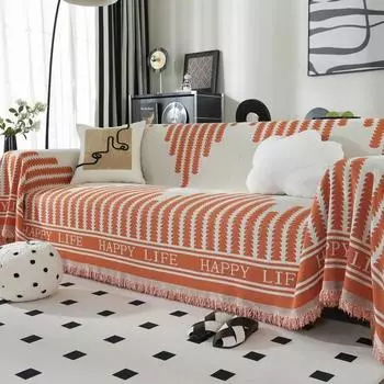 Four Seasons Thicken Chenille Sofa Throw Blankets Outdoor Camping Picnic Large Blanket Leisure Beach Towel Travel Rug Tassels S 180x180