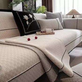 Four Seasons Universal Chenille Living Room Fabric Non-Slip Leather Full-Cover Cover Sofa Cover Solid Color Anti-Slip Sofa Seat Seat 70x70cm 1pcs