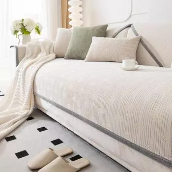 Four Seasons Universal Chenille Sofa Cushion Leather Sofa Special Sofa Cover Towel Simple Anti-Scratch 70X70