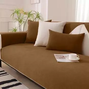 Four Seasons Universal Chenille Sofa Cushion New Good Quality Cover Solid Color Light Luxury Anti Slip Seat Cushion Cover 70x90cm