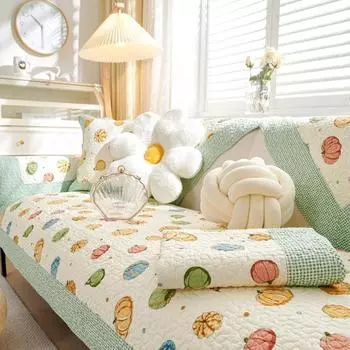 Four Seasons Universal Cotton Sofa Cushion Anti Slip High-end Diagonal Anti Slip Backrest Cover Comfortable Soft Dustproof Water Washed Sofa Towel 50x50 Pillowcover